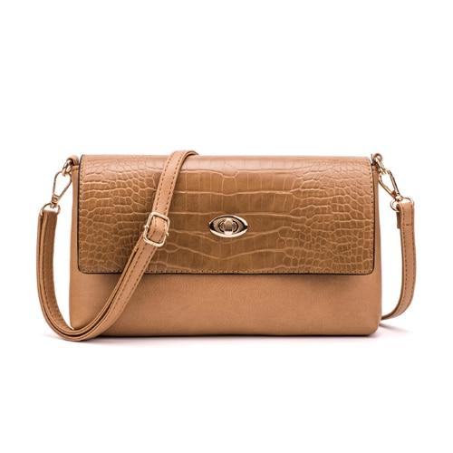 Leather Turn Lock Crossbody Purse The Store Bags Brown