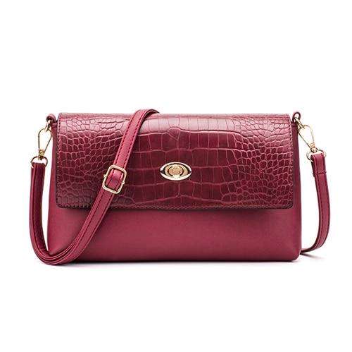 Leather Turn Lock Crossbody Purse The Store Bags Red