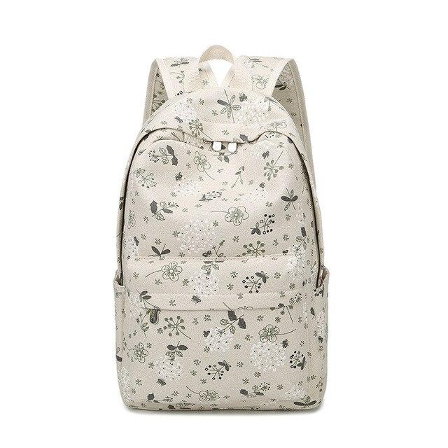 BANA Elementary Student Backpack The Store Bags Khaki Flowers 