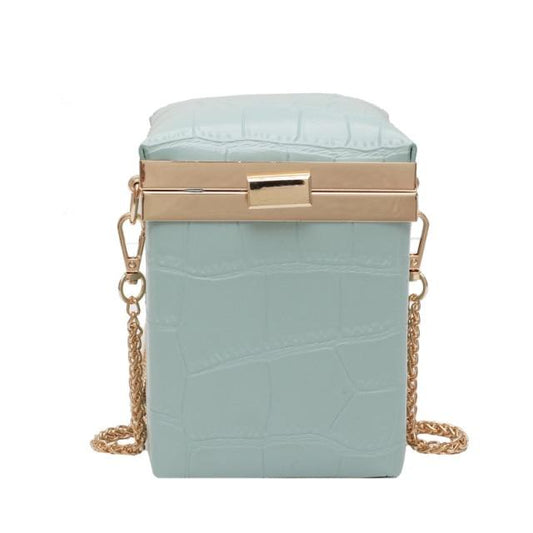 Metal Chain Box Purse The Store Bags Green