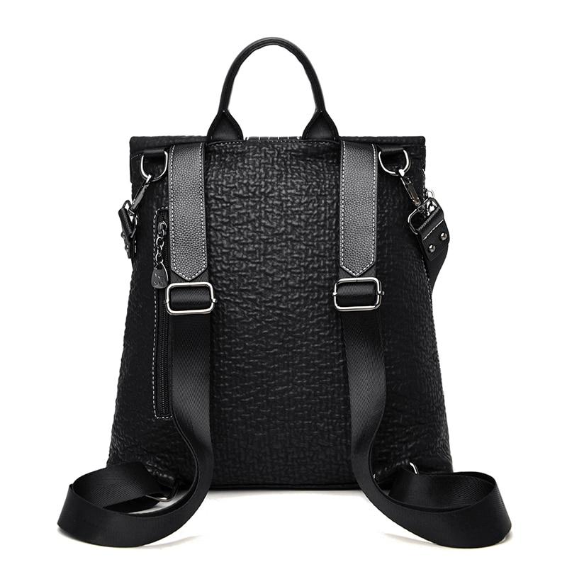 Leather Convertible Backpack Tote - Padded Back