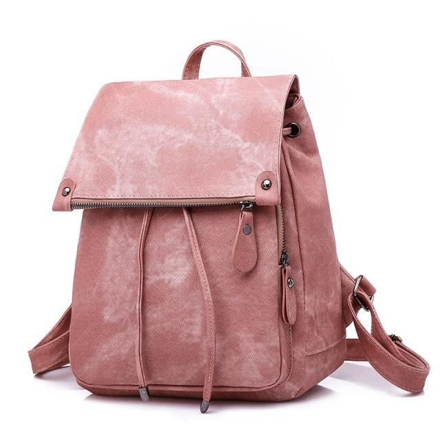 Gray Small Faye Suede Leather Backpack The Store Bags Pink