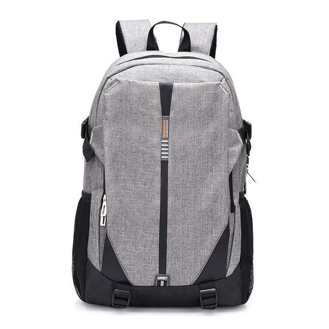 Power USB Laptop Backpack The Store Bags Gray