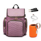 Diaper bag with usb bottle warmer The Store Bags Pinkish with holder 