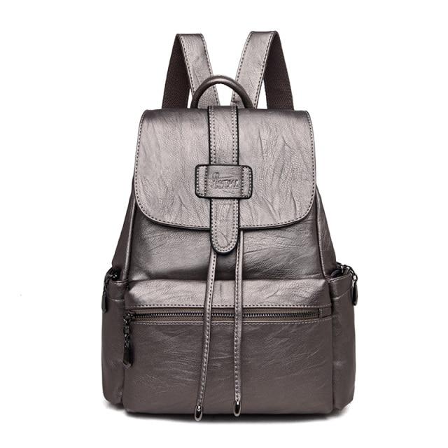 Top Flap Drawstring Backpack The Store Bags Bronze
