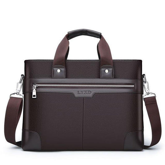 Leather Toploader Laptop Briefcase The Store Bags Brown-L