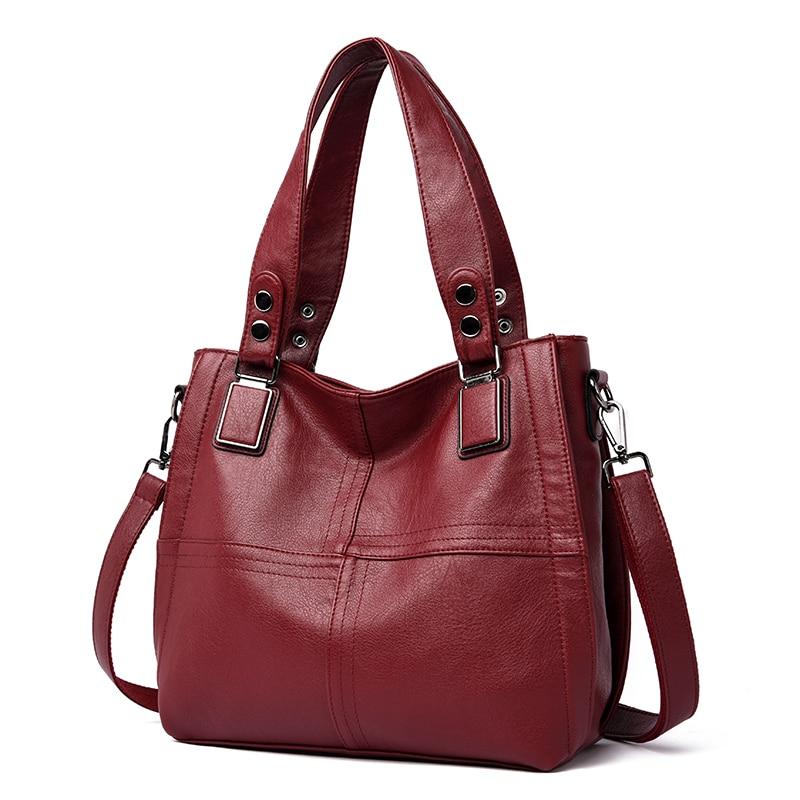Dark Red Leather Tote Bag The Store Bags