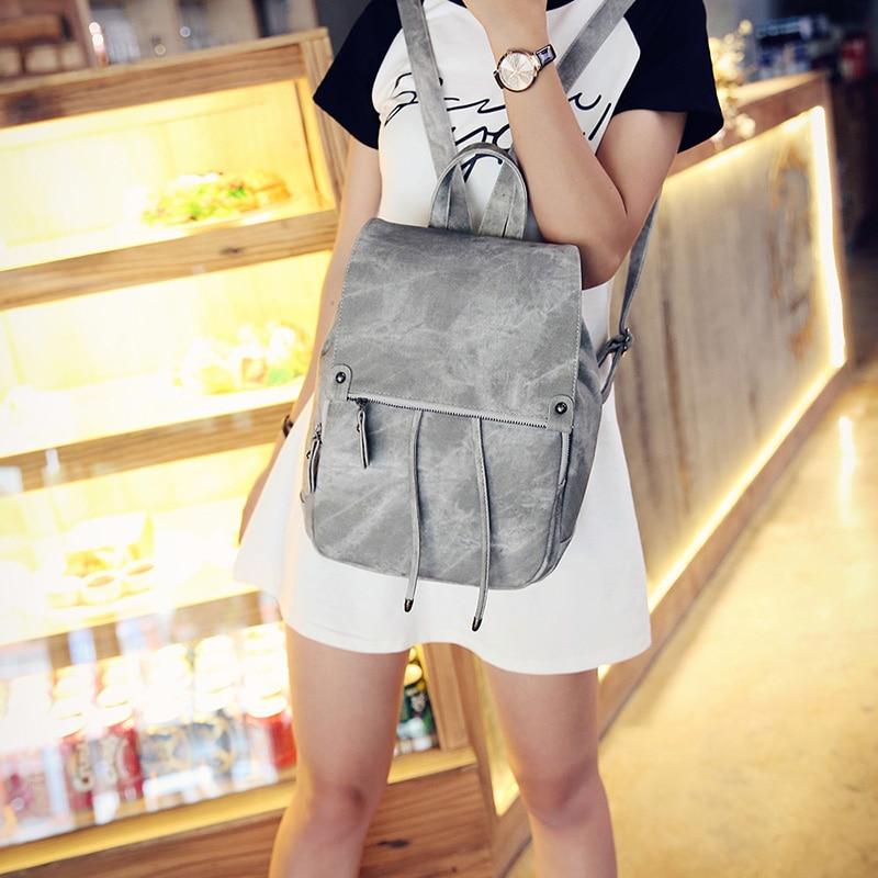 Gray Small Faye Suede Leather Backpack The Store Bags