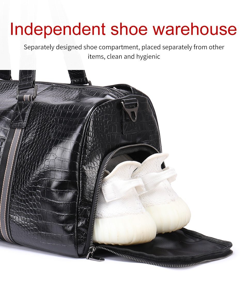 Black Leather Duffle Travel Bag The Store Bags