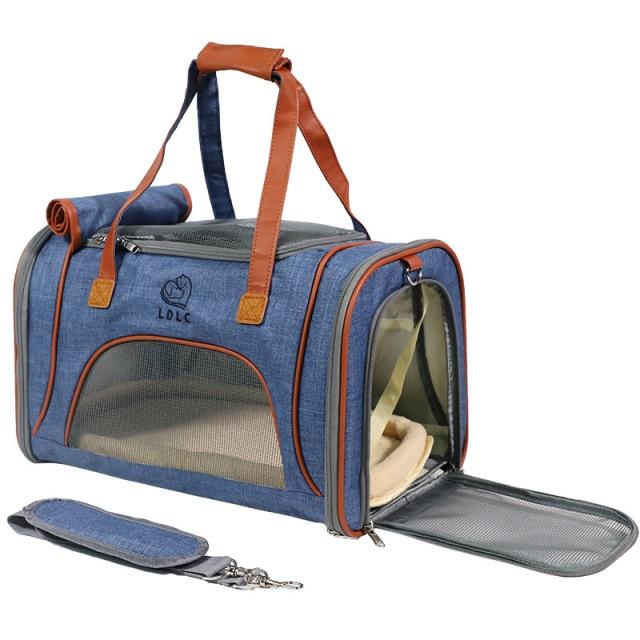 Medium Air Travel Pet Carrier The Store Bags Denim Blue 46x26x28cm