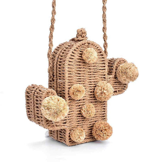 Straw Bag Pom Pom - The Store Bags