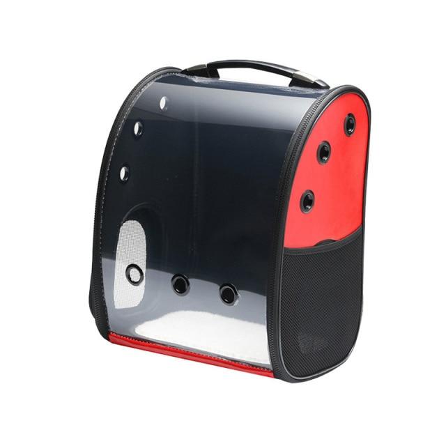 Transparent Pet Backpack The Store Bags Red