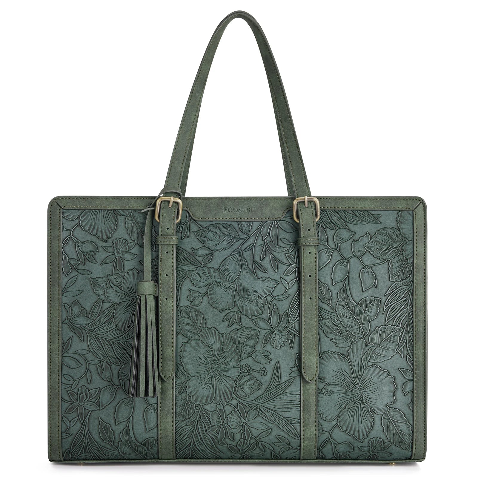 Leather Tote Bag 15 inch Laptop The Store Bags Green 