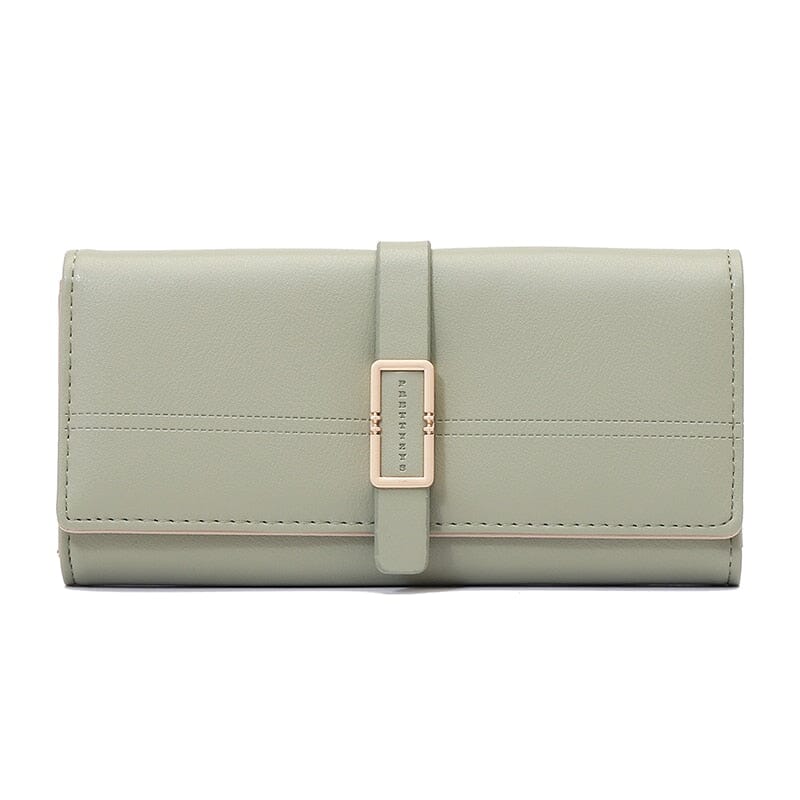 Leather Bifold Wallet With Flap The Store Bags Green 