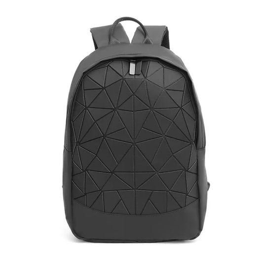 Black Geometric Backpack