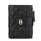Small Black Leather Wallet Womens