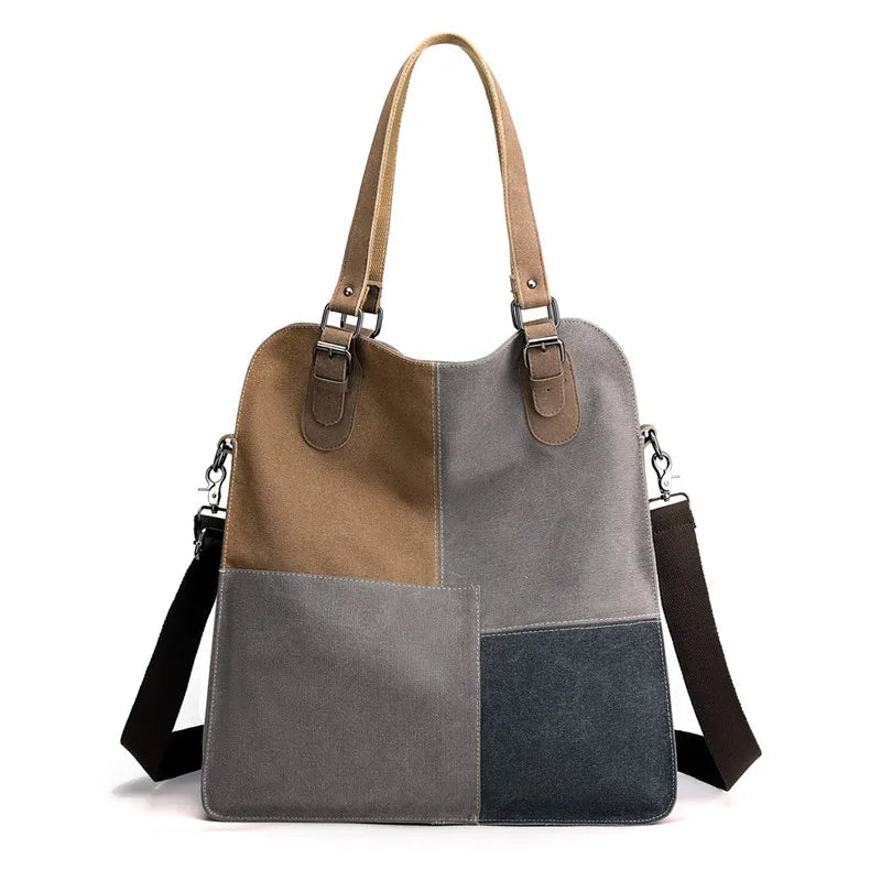 Zip Top Canvas Tote Bag The Store Bags Dark color 