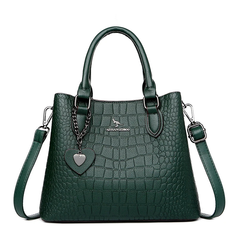 Croc Embossed Tote The Store Bags Green 