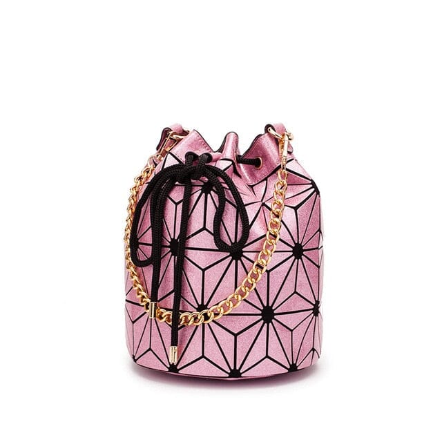 Bucket Geometric Bag The Store Bags hot pink 