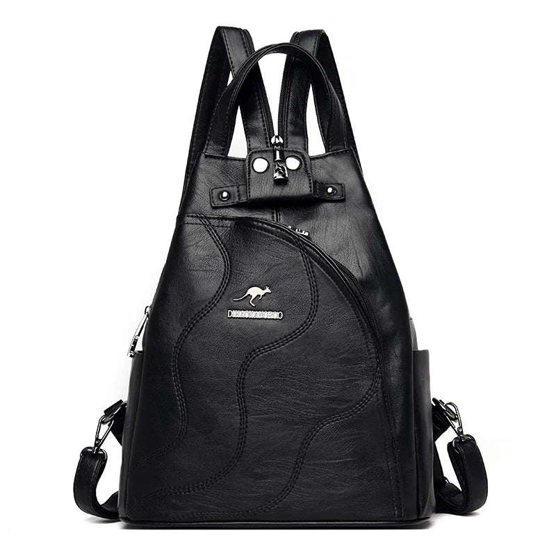 Leather Triangle Backpack