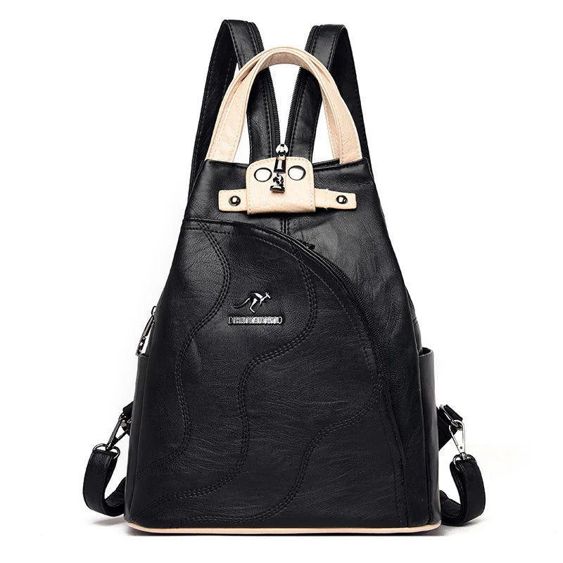 Leather Triangle Backpack