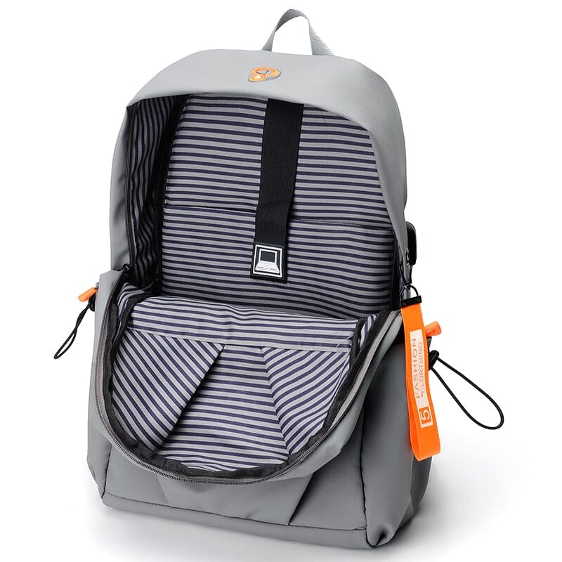 Backpack For Men Grey USB Charger The Store Bags 