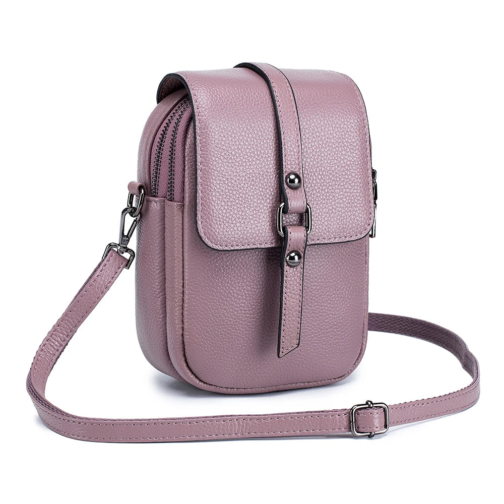 Small Leather Crossbody Phone Purse 100002856 The Store Bags PURPLE 