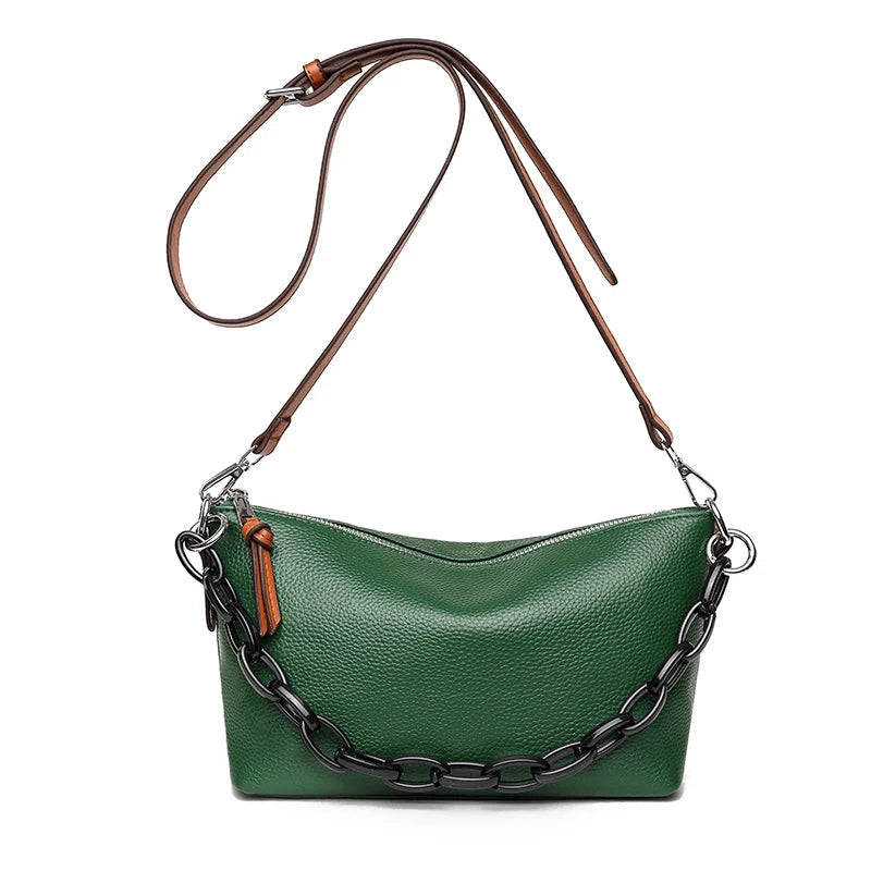 Purse With Thick Chain Strap The Store Bags Dark green 
