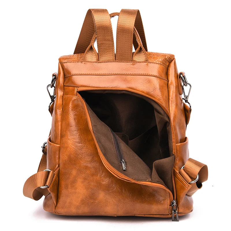 Croc Leather Backpack The Store Bags 