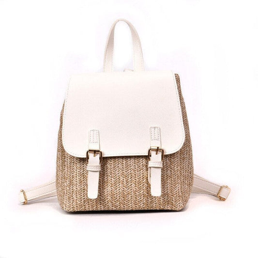 Straw Backpack Purse The Store Bags white 