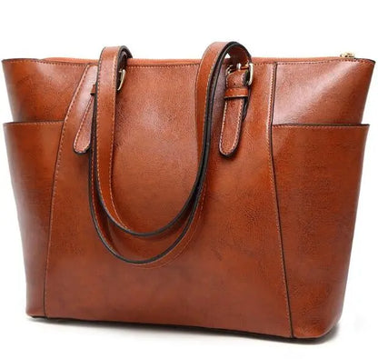 Rectangular Leather Tote Bag