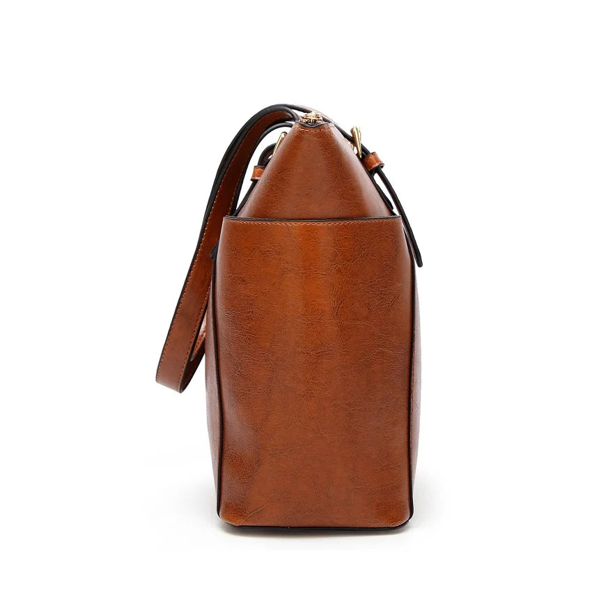 Rectangular Leather Tote Bag