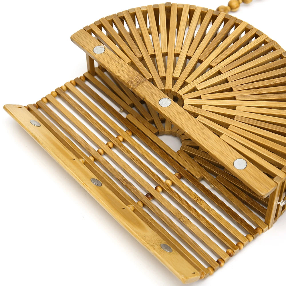 Wooden Rattan Clutch Purse The Store Bags 