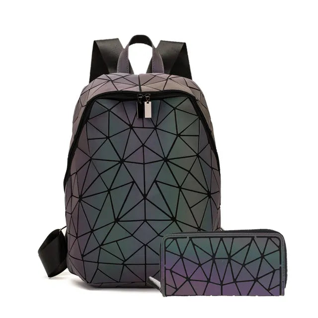 Geometric Holographic Backpack The Store Bags backpack wallet set 