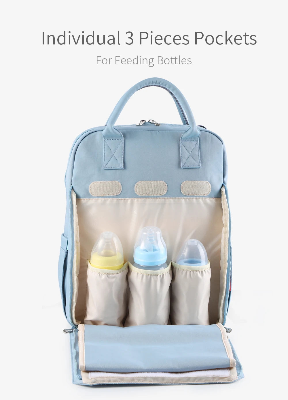 Diaper Bag Backpack With Attached Changing Pad