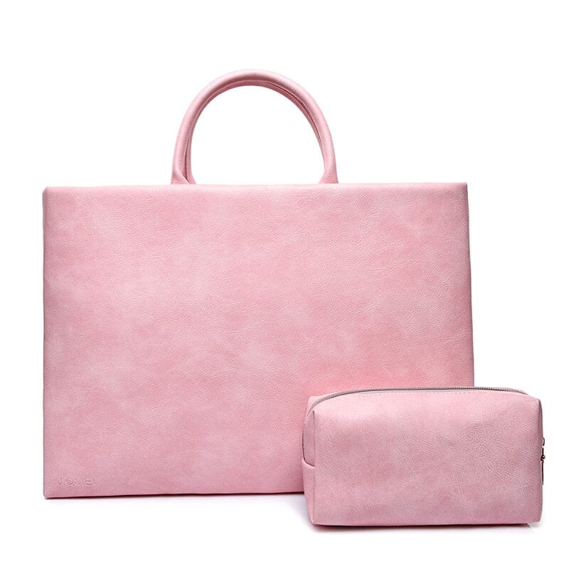 15 inch Leather Laptop Tote The Store Bags Pink 15.6-inch 