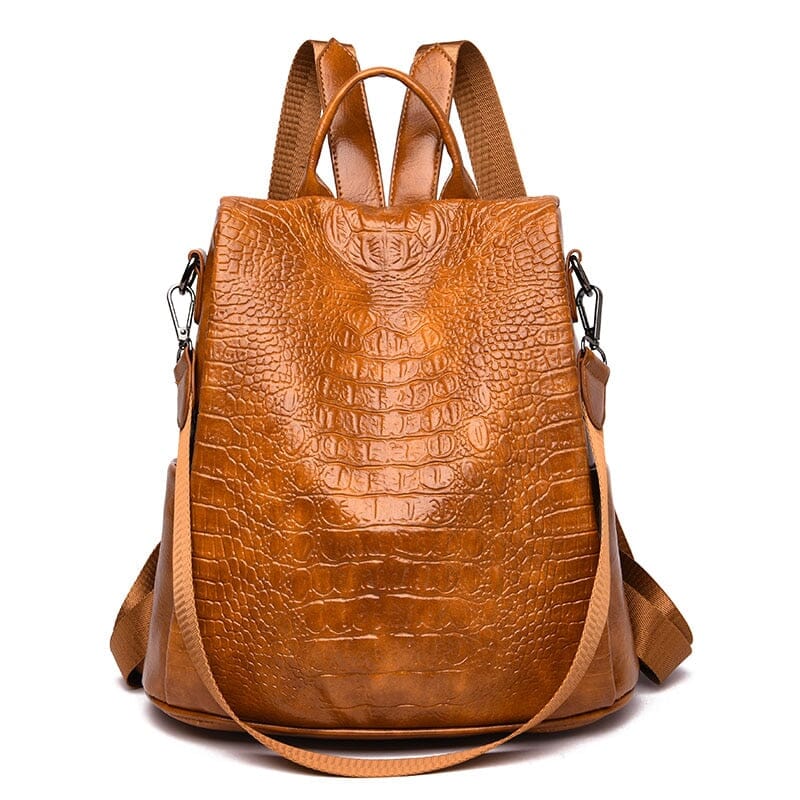 Leather Anti Theft Backpack Women The Store Bags Brown 