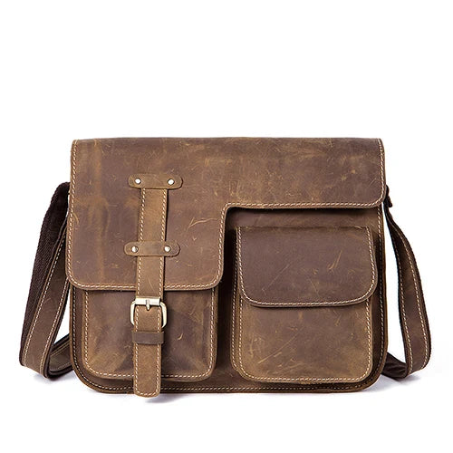 11 Inch Leather Messenger Bag The Store Bags Brown 