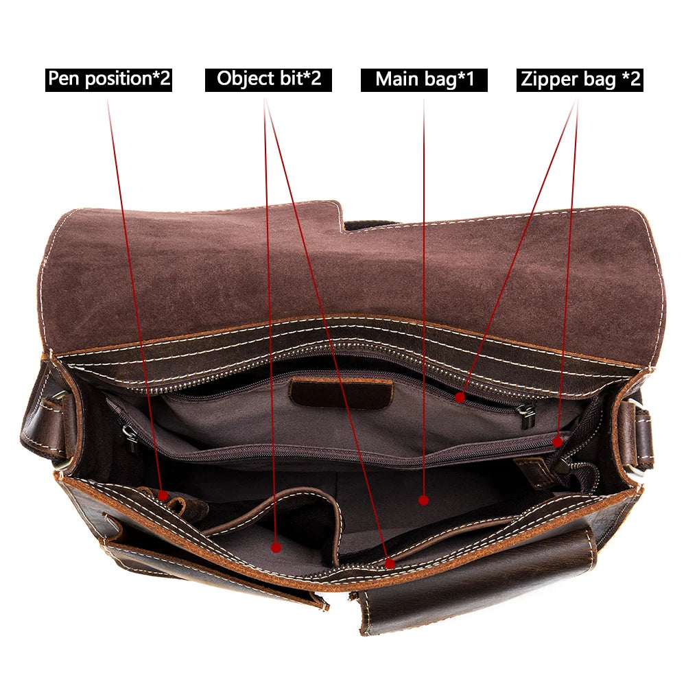 11 Inch Leather Messenger Bag The Store Bags 