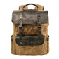 Canvas Leather Padded 15.6 Laptop Backpack The Store Bags Khaki 