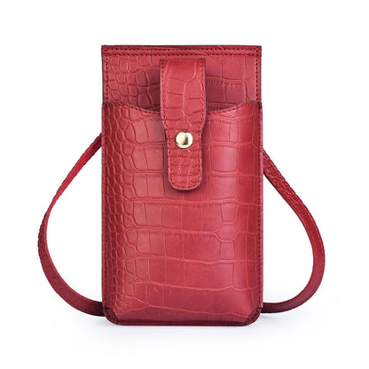 Leather Smartphone Crossbody Bag The Store Bags Red 