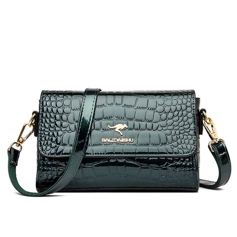 Croc Embossed Crossbody Bag The Store Bags Green 