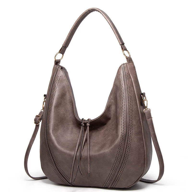 Baguette Leather Shoulder Bag The Store Bags GRAY 