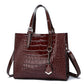 Black Croc Tote Bag