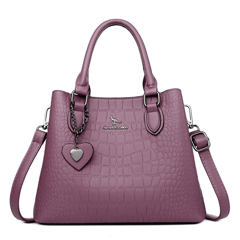 Croc Embossed Tote The Store Bags Purple 