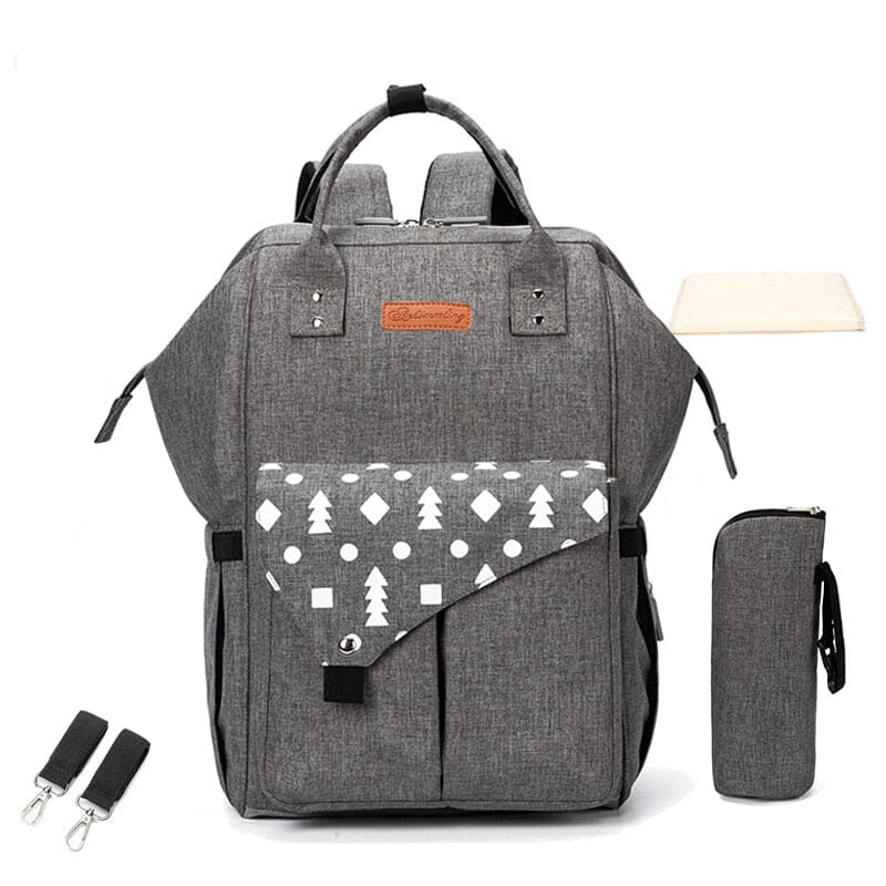 Diaper Bag Backpack With USB Charging Port The Store Bags Dark gray 