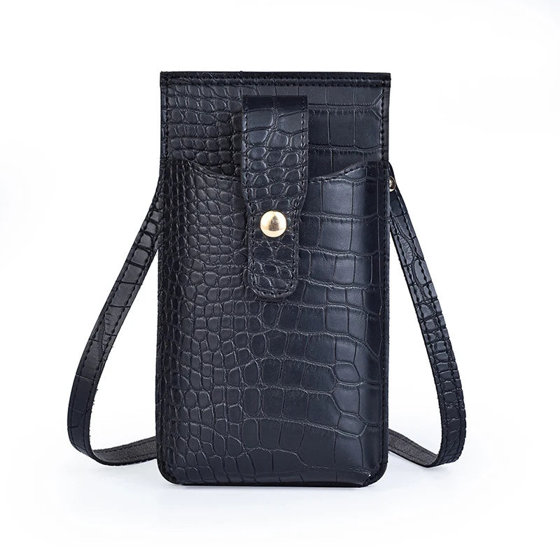 Leather Smartphone Crossbody Bag The Store Bags Black 
