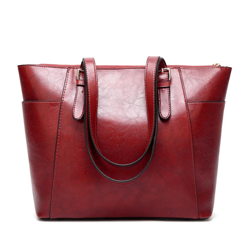 Rectangular Leather Tote Bag