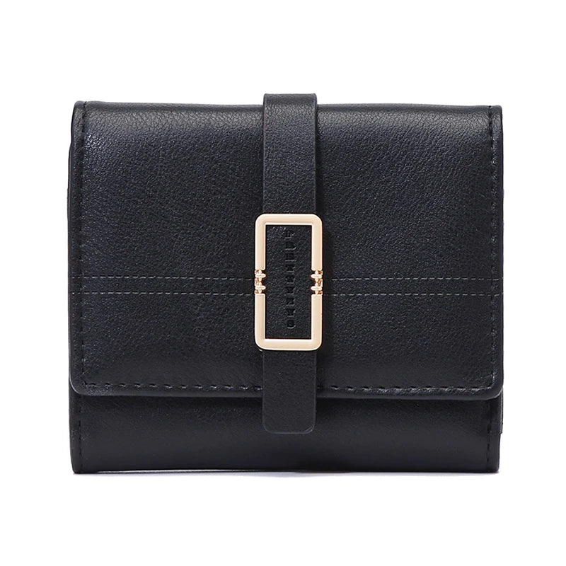 Women's Small Leather Trifold Wallet The Store Bags black 