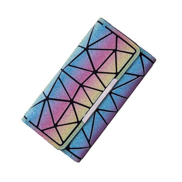 Geometric Luminous Wallet The Store Bags bling colorful 